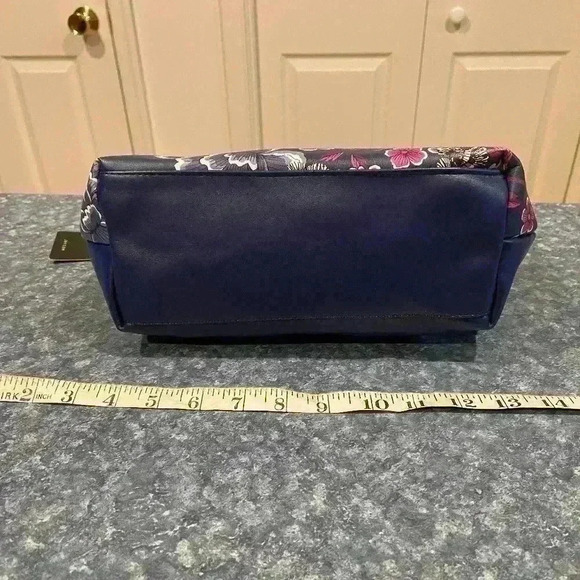 Jones NY Signature Cosmetic Bag Multicolor Floral Design Travel Work Zip Makeup - Picture 5 of 6